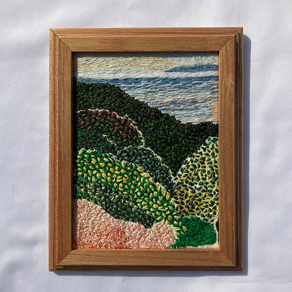しまなみの春の刺繍-